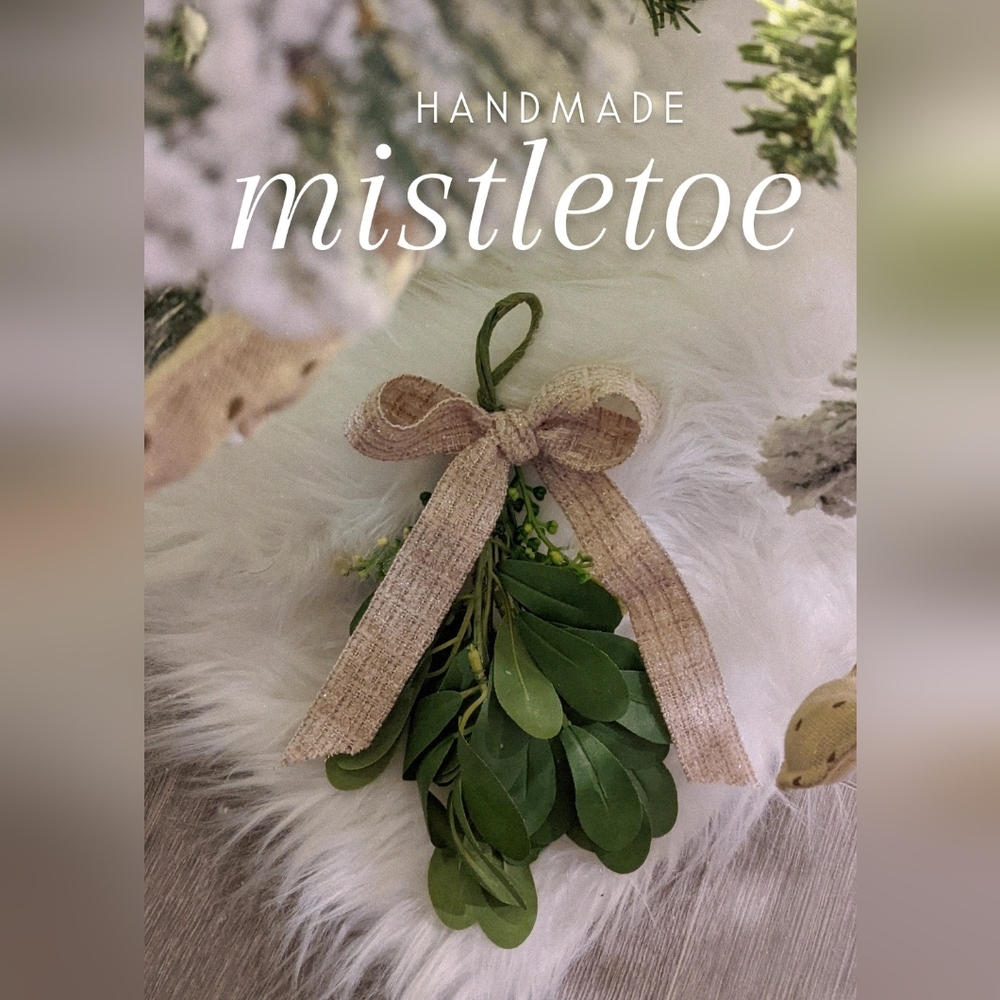 Handmade Mistletoe with Bow